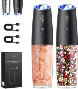 Sangcon Gravity Electric Salt and Pepper Grinder