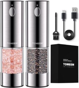 TOMEEM Large Capacity Salt & Pepper Grinder Set