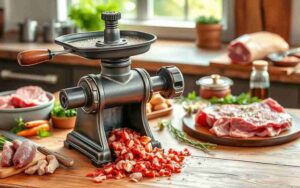 how to use a manual meat grinder