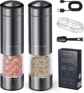 FORLIM Gunmetal Gray Salt & Pepper Mill Set