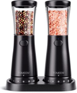 TOMEEM Stainless Steel Salt & Pepper Grinder Set