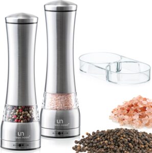 Urban Noon Stainless Steel Premium Salt and Pepper Grinder Set