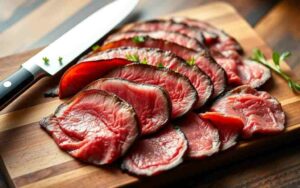 how to thinly slice beef