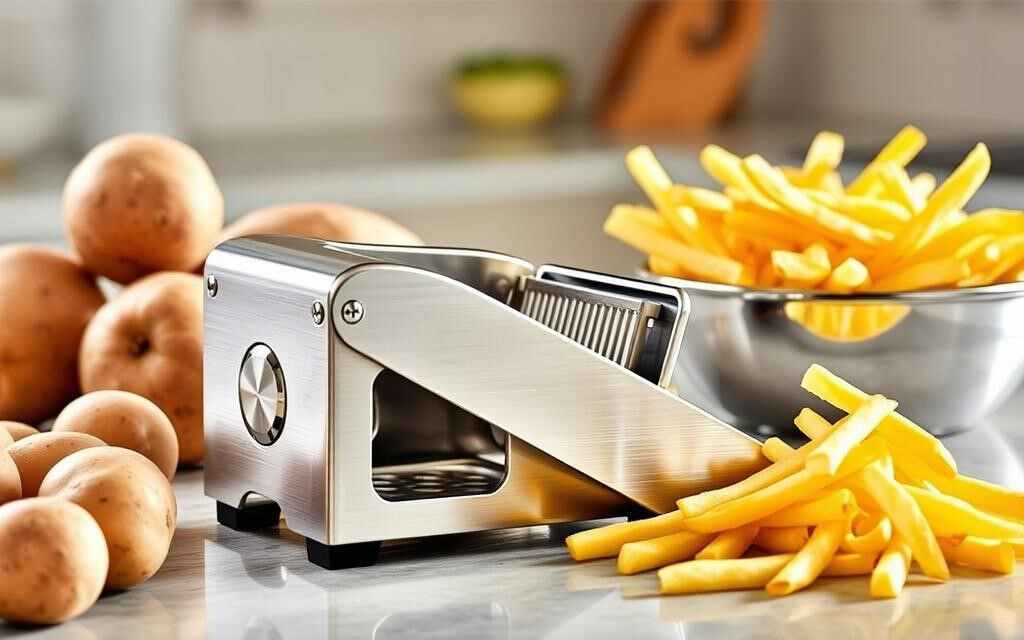 how to use a french fry cutter