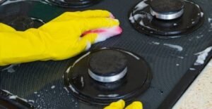 how to clean a gas range burner
