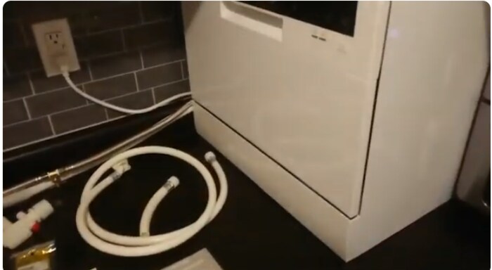 how to hook up a portable dishwasher permanently