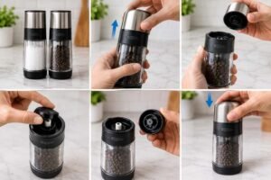 how to open oxo salt and pepper grinder