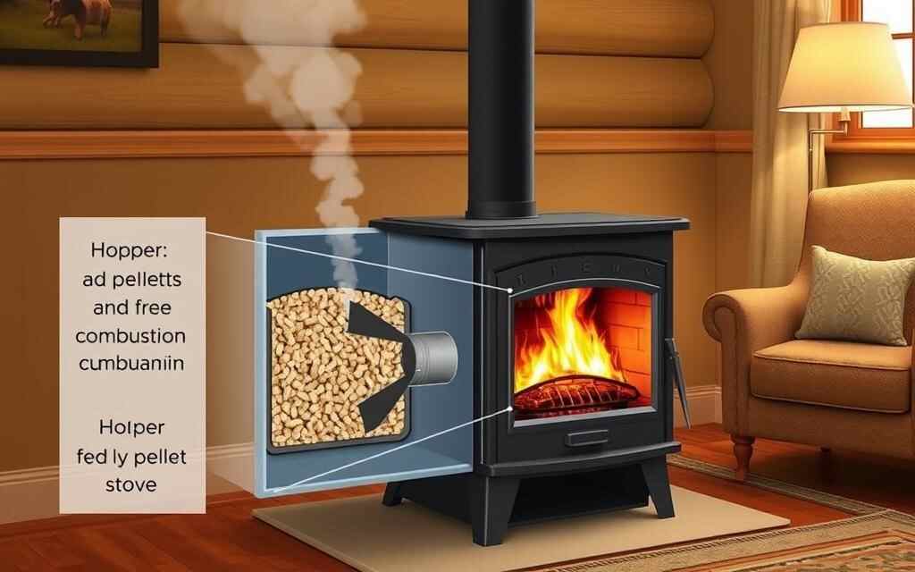 how a pellet stove works