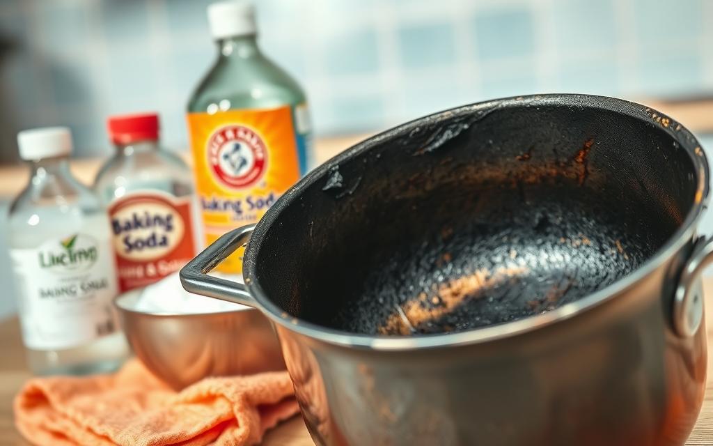 How to clean burnt cookware without scrubbing