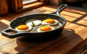 how to cook eggs in a cast iron skillet without sticking