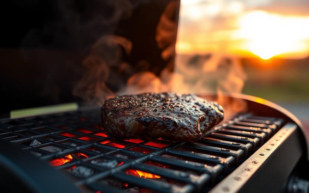 Reverse searing on a pellet grill