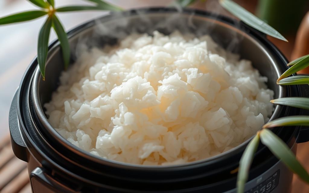 Sticky rice in a rice cooker