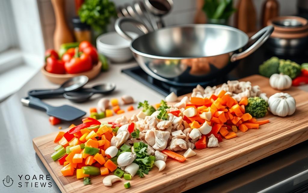 Stir fry prep