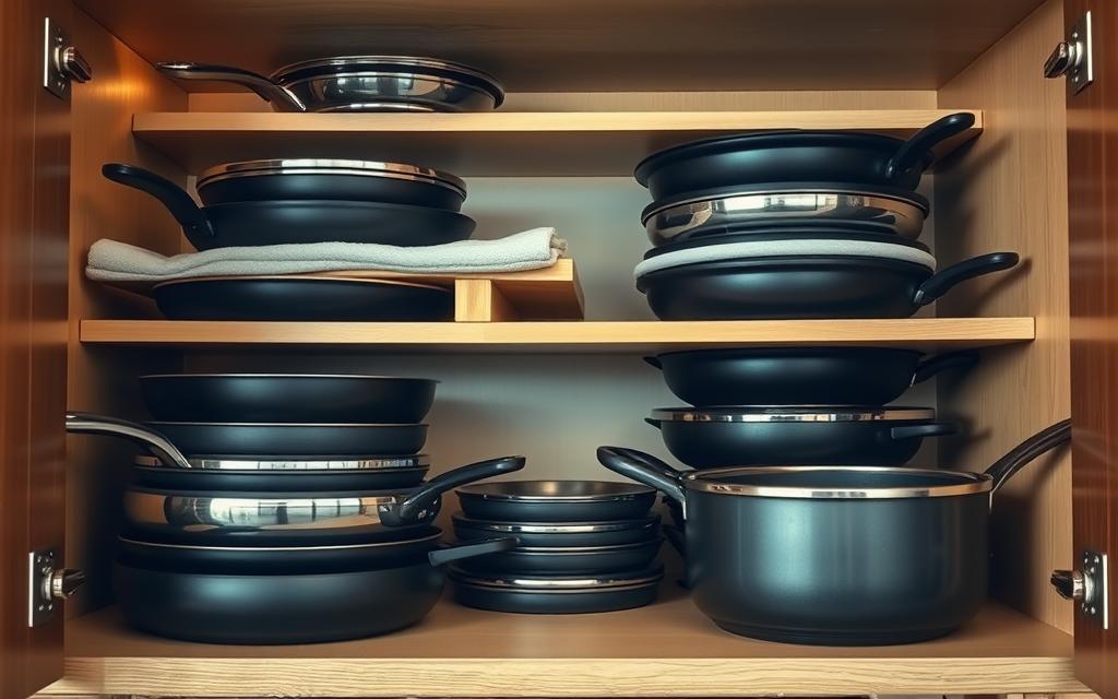 nonstick cookware storage tips