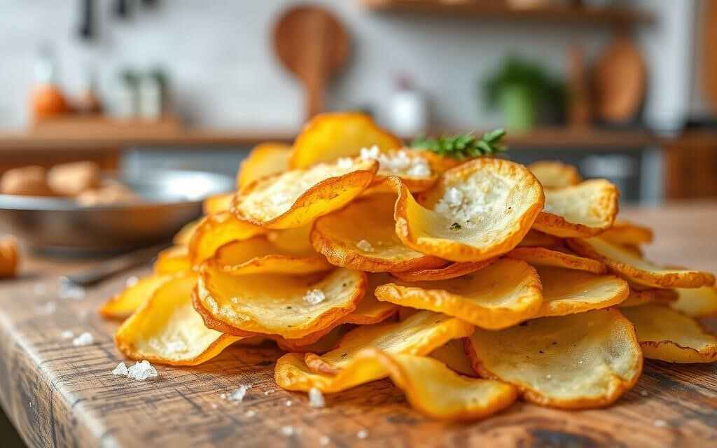 how to make wavy potato slices at home