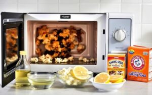 how to get rid of burnt popcorn smell in microwave