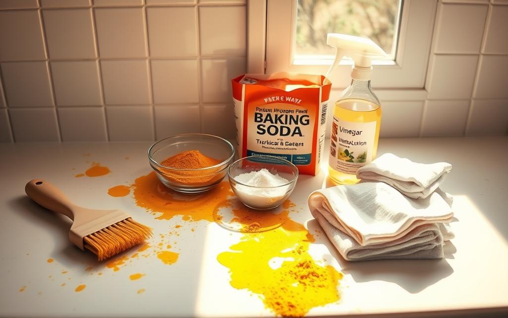 how to remove turmeric stains from kitchen counter