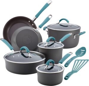 Rachael Ray Cucina Hard-Anodized Aluminum Nonstick Cookware Set