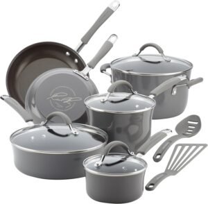 Rachael Ray Cucina Hard Porcelain Enamel Nonstick Cookware Set