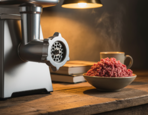 how does a meat grinder work