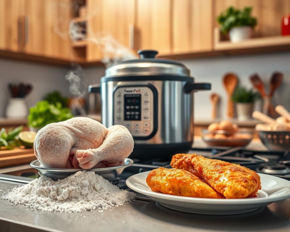how to fry chicken in a pressure cooker