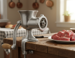 how to use a manual meat grinder