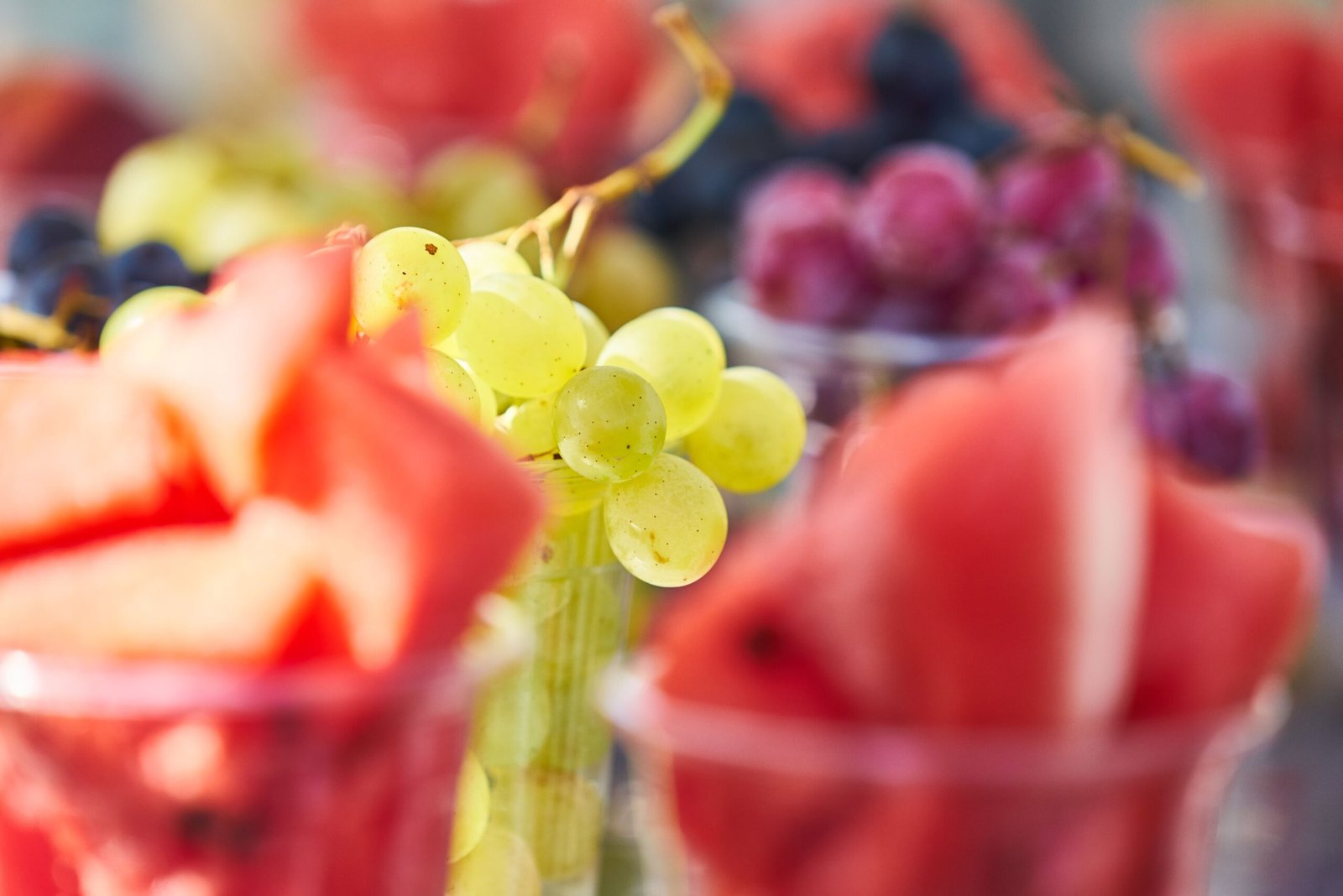 fresh bunch of grapes ready to be washed and juiced in a blender