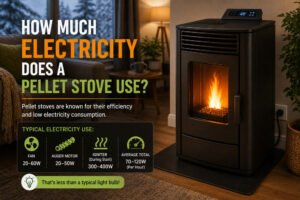 how much electricity does a pellet stove need