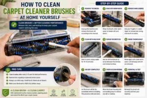 how to clean carpet cleaner brushes