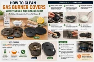 how to clean gas burner covers