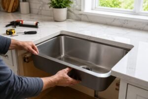 how to install undermount kitchen sink