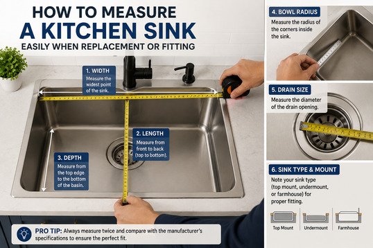 How to measure a kitchen sink how to measure a kitchen sink