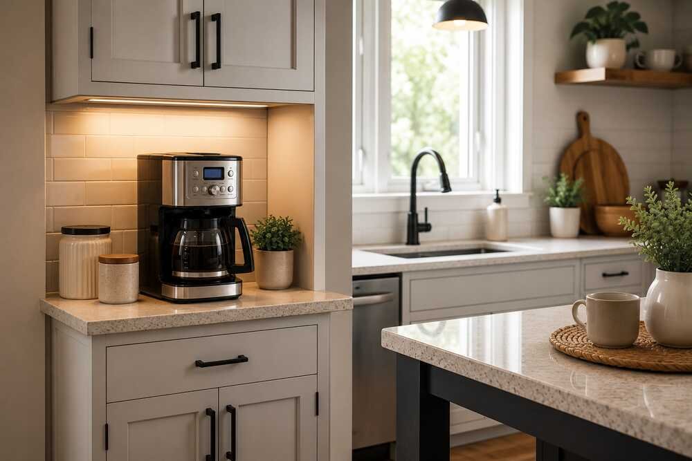 Where to put coffee maker in kitchen where to put coffee maker in kitchen