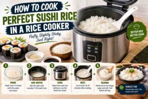 How to cook perfect sushi rice in a rice cooker