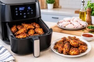 how long to cook frozen chicken wings in air fryer