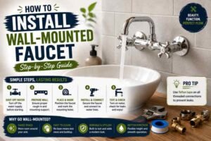 how to install wall mounted faucet