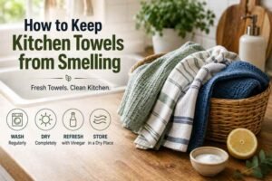 how to keep kitchen towels from smelling