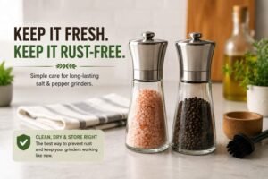 how to prevent rust in salt and pepper grinders