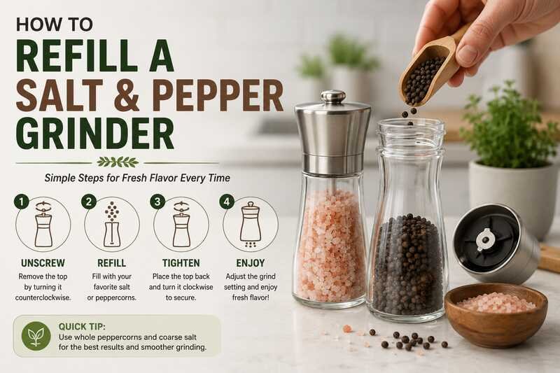 How to refill a salt and pepper grinder how to refill a salt and pepper grinder