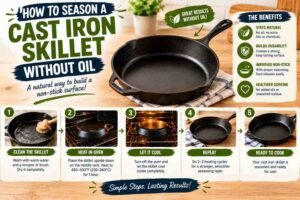 how to season a cast iron skillet without oil