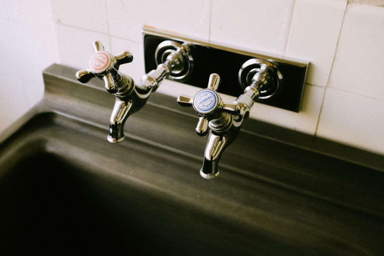 Chrome kitchen faucets where hard water scale often builds up