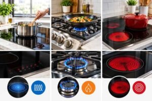 induction vs gas vs electric cooktop